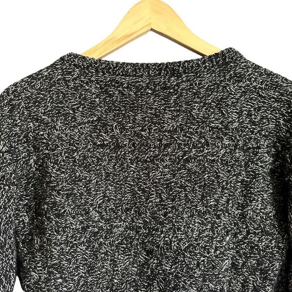 Athleta Northern Lights Chunky Knit Tunic Cashmere Wool Sweater Black Marl - Picture 8 of 10